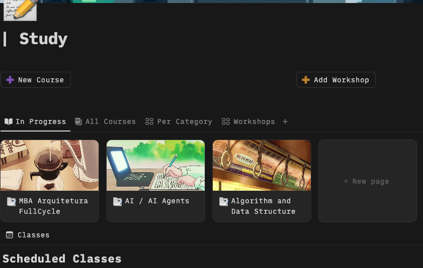 My Notion study page